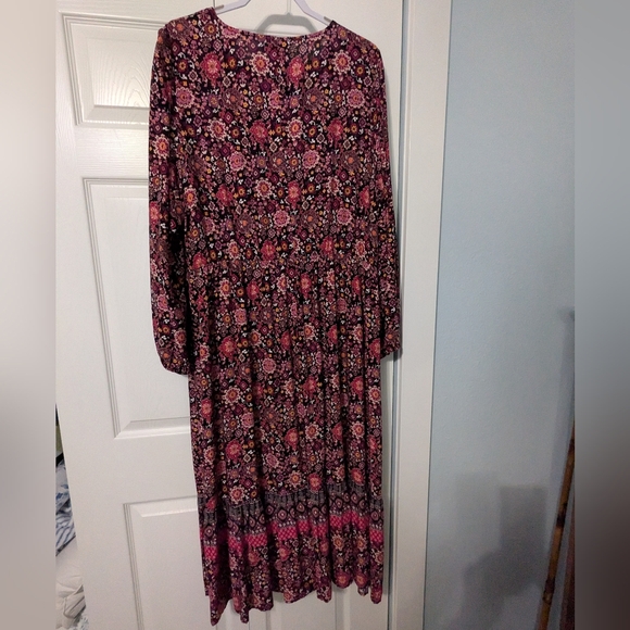 Lane Bryant Floral Boho Midi Dress Size 20 with Pockets! - Picture 7 of 7